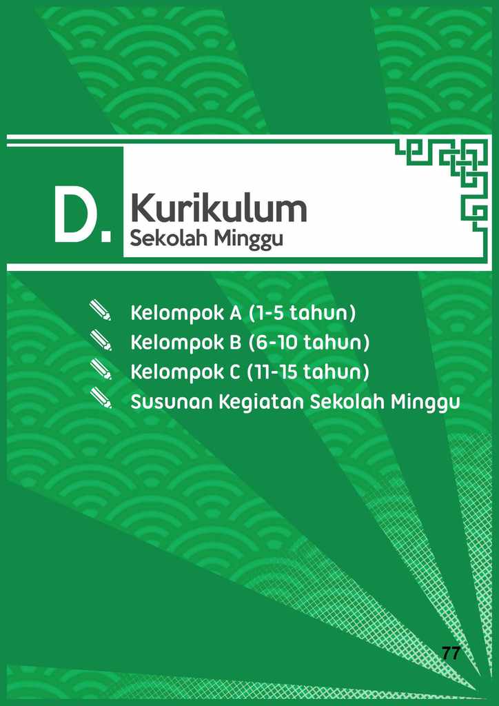 Kurikulum Sekolah Minggu